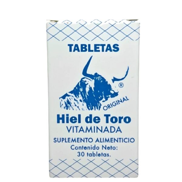30 tabletas de hiel de toro vitaminada