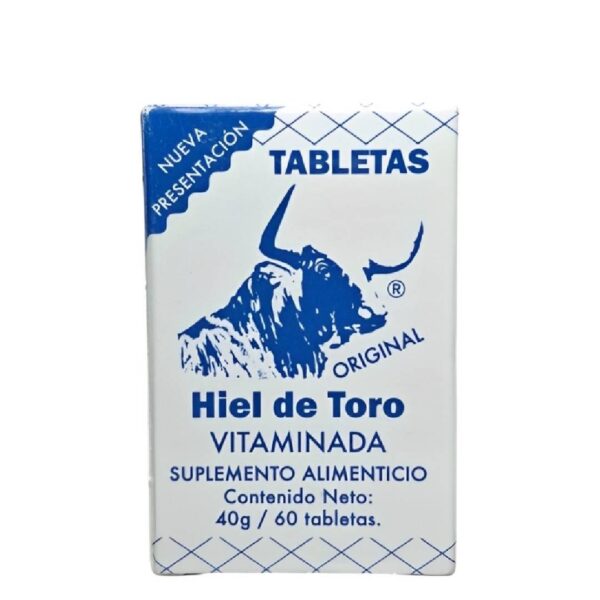 60 tabletas de hiel de toro vitaminada